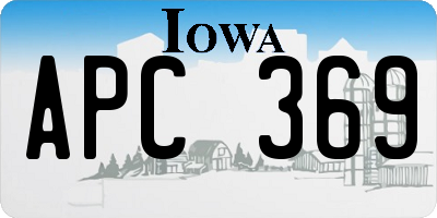 IA license plate APC369