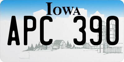 IA license plate APC390