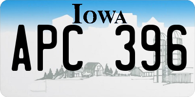 IA license plate APC396