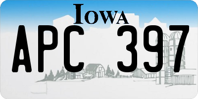 IA license plate APC397