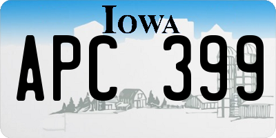 IA license plate APC399