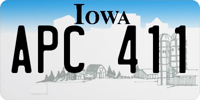IA license plate APC411