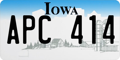 IA license plate APC414
