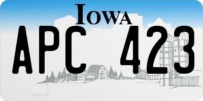 IA license plate APC423