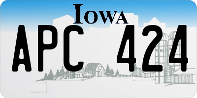 IA license plate APC424