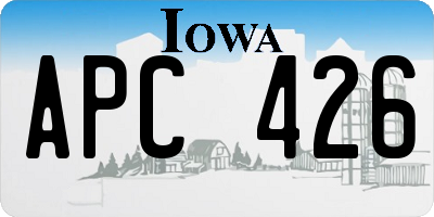 IA license plate APC426