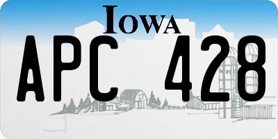 IA license plate APC428