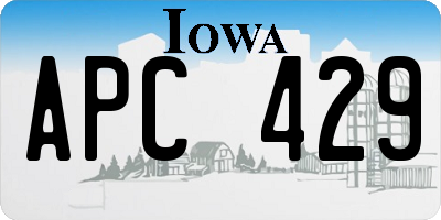 IA license plate APC429