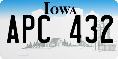 IA license plate APC432