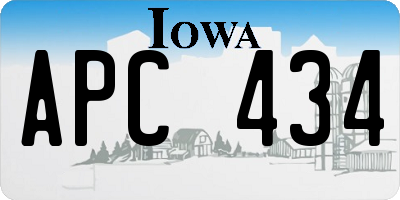 IA license plate APC434
