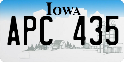 IA license plate APC435