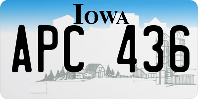 IA license plate APC436