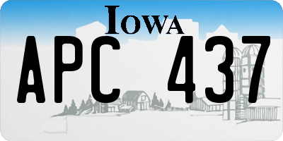 IA license plate APC437