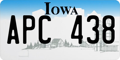 IA license plate APC438