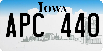 IA license plate APC440