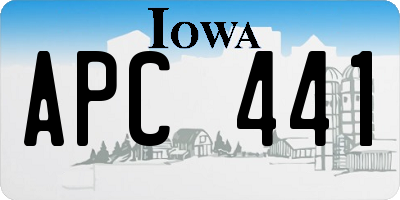 IA license plate APC441