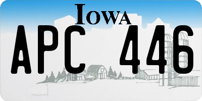 IA license plate APC446