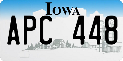 IA license plate APC448