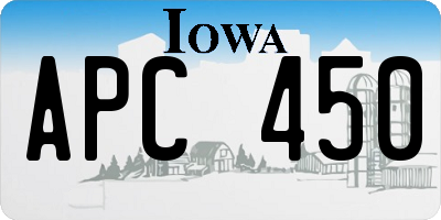 IA license plate APC450