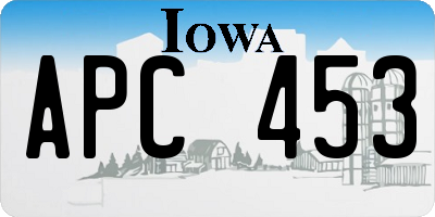 IA license plate APC453