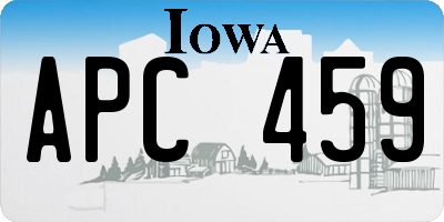 IA license plate APC459