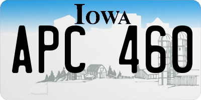 IA license plate APC460