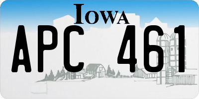 IA license plate APC461