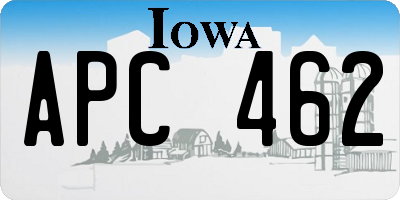 IA license plate APC462