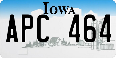 IA license plate APC464