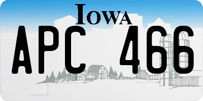 IA license plate APC466