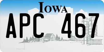 IA license plate APC467