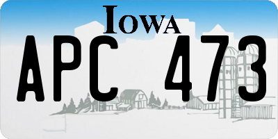 IA license plate APC473