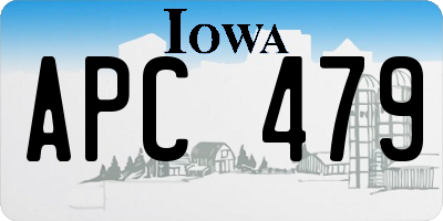 IA license plate APC479