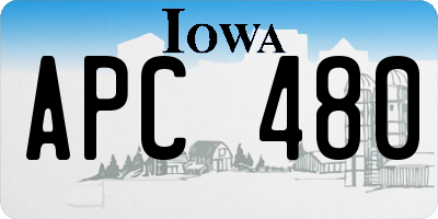 IA license plate APC480