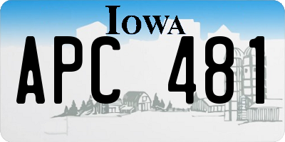 IA license plate APC481