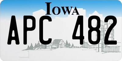 IA license plate APC482
