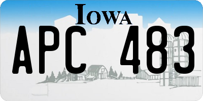 IA license plate APC483