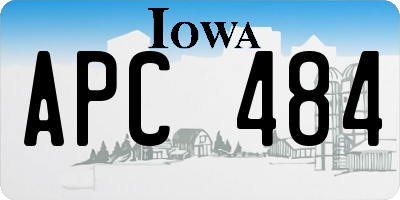 IA license plate APC484