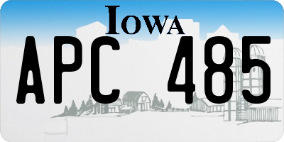 IA license plate APC485