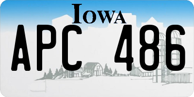IA license plate APC486