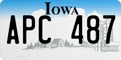 IA license plate APC487