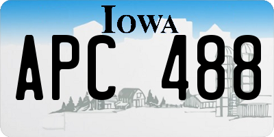 IA license plate APC488
