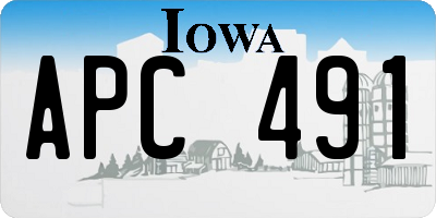 IA license plate APC491