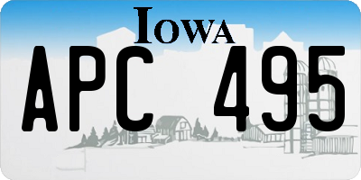 IA license plate APC495