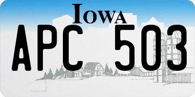 IA license plate APC503