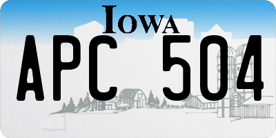 IA license plate APC504
