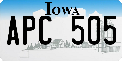 IA license plate APC505