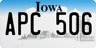 IA license plate APC506