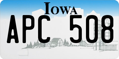 IA license plate APC508
