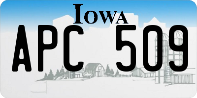 IA license plate APC509